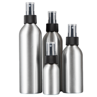 Bouteille de pulvérisation de cosmétiques en aluminium haut de gamme bouteille en métal de qualité supérieure avec pompe pour cosmétiques