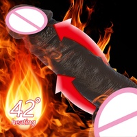 Télécommande réaliste en silicone, Godemiché Rétractable et Oscillant, Jouet Sexuel Vibrant Doux avec Fonctions de Chauffage, de Poussée et de Rotation - LM-A057-3
