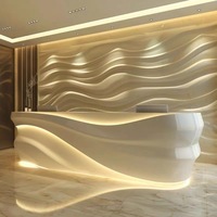 Comptoir d'accueil sur mesure de grande taille, design moderne, pour bureau, hôtel, banque, clinique