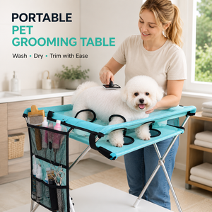 Lussuosa Amaca per Toelettatura Animali Domestici con Supporto Pieghevole in Acciaio Inox e ABS, Tavolo Multifunzione per Toelettatura e Bagno di Cani e Gatti - Product Image 6