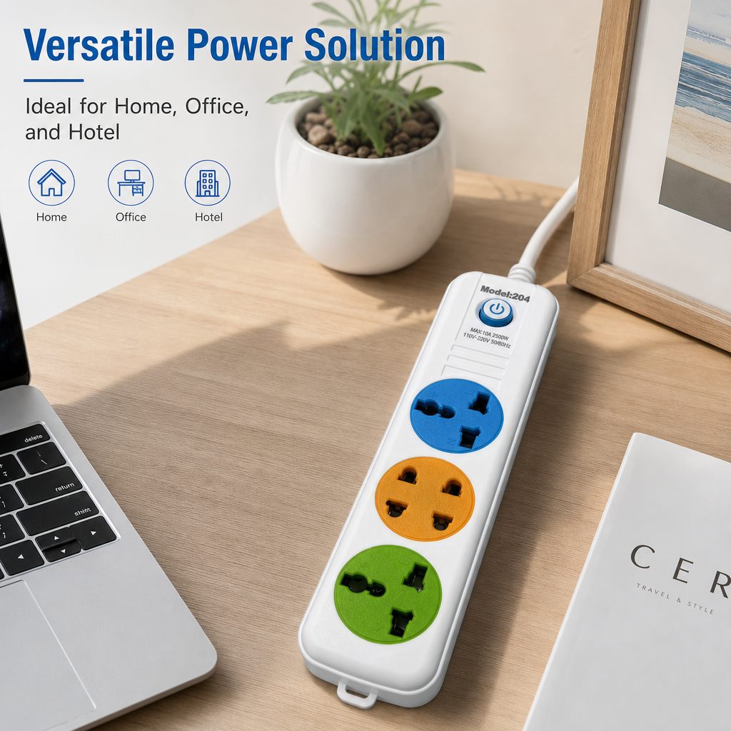 OEM Wholesale Universal Plug Socket 4 Gang AC Main Switch Hotel Bedroom Desktop Kitchen Portable Multi Outlet Extension Board · image 6
