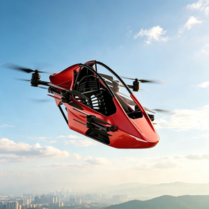 Taxi Aéreo de Lujo de Cabina Abierta con Fibra de Carbono, EVTOL, Ala Giratoria, UAV Ligero, Despegue Vertical, Aeronave a Batería - Product Image 1