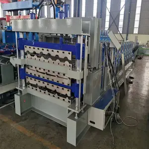 Sheet Wall 3 Layer Glazed Tile Making Machine Roof Panel Used Roll Forming Machinery