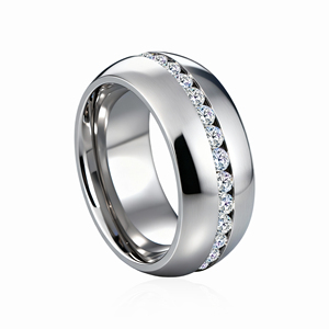 Anello in Titanio Nero da Uomo 5/6/8/10mm, Fede Nuziale per Uomo e Donna, Anelli di Fidanzamento, <span class=keywords><strong>Gioielli</strong></span> di Moda per Coppie - Product Image 1