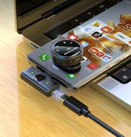 Nouveau Mini microphone Lavalier sans fil double avec fonction de diffusion en direct de réverbération Connecteur de type C magnétique et antibruit