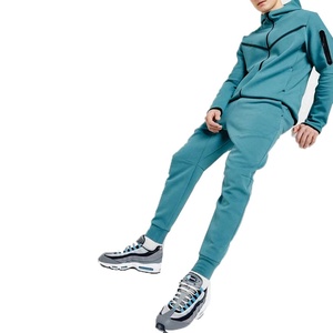 Ensemble survêtement pour homme, veste en polaire épaisse et chaude à manches longues, pantalon de survêtement respirant, capuche, taille à cordon, survêtement de haute qualité - Product Image 2