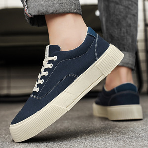 Zapatillas de running y caminar para hombre, diseño exclusivo para estudiantes, con cordones, parte superior de tela elástica, amortiguación antideslizante, ligeras, de algodón, para invierno. - Product Image 6