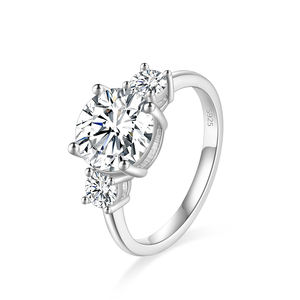 خواتم نسائية من الفضة الإسترلينية S925 من OAHLAN ، جميع الأحجار vs ، خواتم مويسانيتي من الدرجة الأولى لحفلات الزفاف والخطوبة في سوليتير - Product Image 3