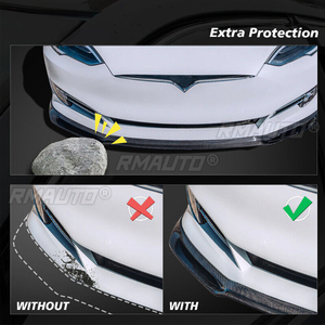ลิ้นกันชนหน้ารถยนต์ 3 ชิ้น สำหรับ Chevy C6 Corvette 2005-2013 รุ่น Z06 ZR1 สไตล์คาร์บอนไฟเบอร์ สีดำเงา สีดำด้าน - Product Image 6