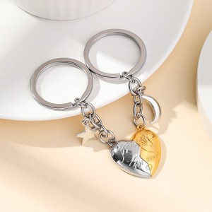 WOWEI dos almas un corazón llavero para pareja deseando piedra creativo a juego llavero relación joyería llavero - Product Image 3