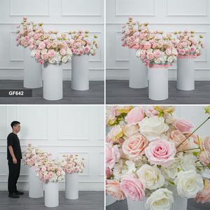 Artificial Silk Pink aisle flower Luxury High Quality Flower Balls Wedding Party Ceremony Decorations - Product Image 3