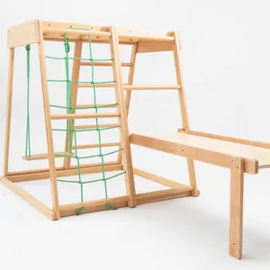 Hoogwaardige Producten Kids Muur Hout Klimrek Hold Indoor Speeltuin Klimframes Voor Kinderen