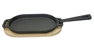 Sartén Ovalada de Hierro Fundido Pre-Sazonada con Asas de Hierro Fundido, Apta para Alimentos, Ideal para Asar y Saltear Verduras - Product Image 3