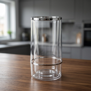Enfriador de Vino de Doble Pared Sin BPA, Diseño Clásico Acrílico, Cubos y Soportes Ecológicos, Modelo 89008, para Camping - Product Image 2