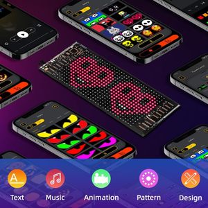 Letrero LED Flexible Programable con Texto Desplazable, Alimentado por USB, Controlado por Aplicación, para Autos, Tiendas y Bares - Product Image 3