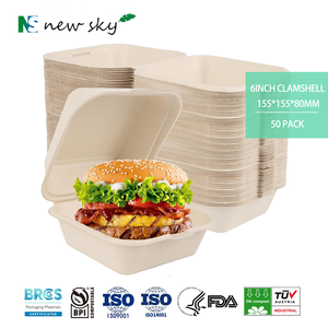 Boîte à <span class=keywords><strong>hamburger</strong></span> jetable anti-fuite, conteneur alimentaire en vrac, emballage de restauration, fournitures à emporter - Product Image 1