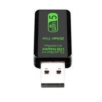Adaptateur WiFi sans fil USB 1300Mbps double bande 2.4GHz + 5GHz Adaptateur USB WIFI Carte réseau 802.11ac avec antenne pour ordinateur de bureau