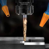 Fraise à queue carrée en carbure de tungstène OBT, angle de hélice 35°, 4/6 cannelures, revêtement AlTiN, pour routeur CNC, service OEM/ODM, 45HRC