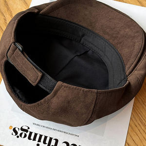 Mũ beret polyester màu trơn tùy chỉnh, chất liệu nhung mềm, kiểu mũ lưỡi trai, mũ phẳng, mũ nghệ sĩ màu trơn, mũ kiểu vintage, mũ newsboy - Product Image 2