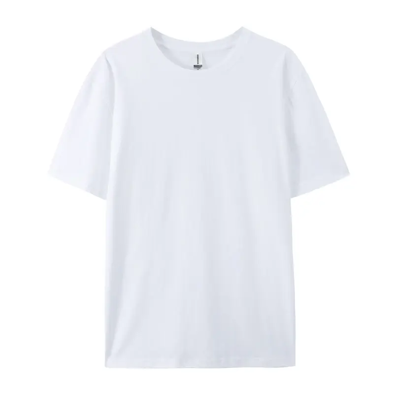 Cheap And Fine White Cotton Drop Shoulder T-shirt With Logo Custom Led