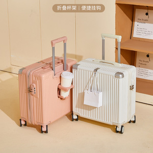 20-inch small carry-on <b>suitcase</b>, lightweight women's trolley case, 18-inch universal wheel combination lock <b>suitcase</b>, men's - Product Image 1