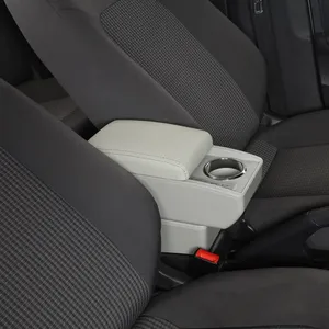 Vtear per <span class=keywords><strong>Fiat</strong></span> <span class=keywords><strong>IDEA</strong></span> 350 2005-2016, Bracciolo Centrale con Porta USB, Portabicchieri, Vano Portaoggetti in Pelle, <span class=keywords><strong>Accessori</strong></span> Interni - Product Image 6