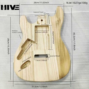 ST Guitar Điện tay trái cơ thể ST guitar điện cơ thể tự làm sơ đồ sửa đổi để vẽ ở mặt sau tay - Product Image 2