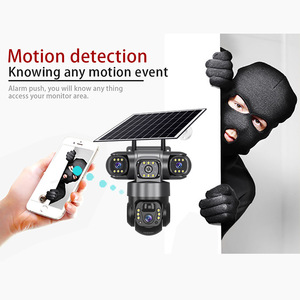 Outdoor V380pro 8W Solar Powered Multi-Lens High-Capacity Battery Long Standby <b>Night</b> <b>Vision</b> Surveillance Solar <b>Security</b> <b>Camera</b> - Product Image 4