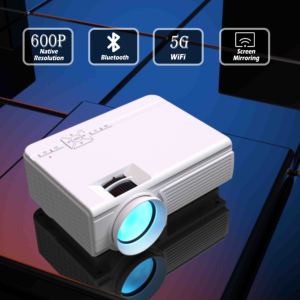 2023 New OEM Native 600P nhỏ Máy chiếu 5 gam Wi-Fi điện thoại thông minh 1250 Lumens Độ sáng cao TV máy chiếu với âm thanh - Product Image 3