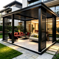 Pergola en aluminium robuste pour extérieur, anti-corrosion, design moderne, écologique, pour balcon, patio, jardin, cour, terrasse, personnalisable