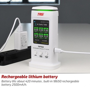 Detector de Gas Recargable por USB TASI TA7112A, Monitor de Temperatura y Humedad para HCHO, TVOC, C6H6, PM2.5, PM10, Analizador de Calidad del Aire - Product Image 4