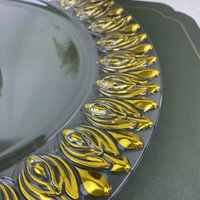 Assiette de Présentation Ronde de 13 Pouces Personnalisée en Gros pour Usine, Assiette de Dîner en Plastique Écologique pour Mariage, Fête, Table et Décoration Intérieure