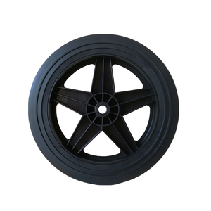 10 inch bánh xe bằng nhựa cho bé vận chuyển, tiêm cao su bánh xe, xe đẩy - Product Image 3