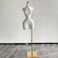 Maniquí de Mujer de Medio Cuerpo de Tela de Guangzhou, Maniquí de Vestir con Glúteos Grandes, Maniquí de Mujer de Fibra de Vidrio para Ropa