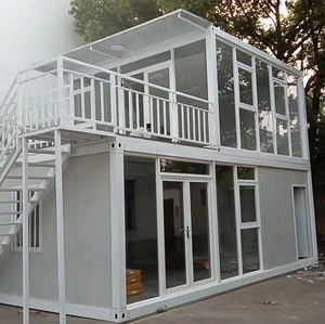 Casa <span class=keywords><strong>de</strong></span> campo <span class=keywords><strong>de</strong></span> contenedores <span class=keywords><strong>de</strong></span> dos pisos <span class=keywords><strong>de</strong></span> lujo personalizado casas modernas prefabricadas móviles <span class=keywords><strong>de</strong></span> acero ligero pequeña casa modular villa con terraza - Product Image 1