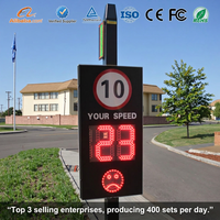 Señal de vehículo de tráfico LED solar Material de aluminio Activado Radar de retroalimentación del conductor Señal de límite de velocidad Seguridad vial Alta intensidad