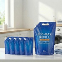 Pochette à bec verseur étanche et robuste en PA/PE, 2L, 3L, 5L, grand sac de stockage de liquides avec poignée pour recharge de détergent et fluides automobiles