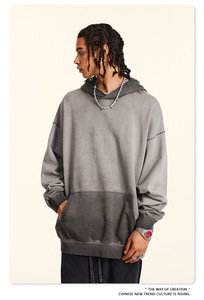 <span class=keywords><strong>Felpa</strong></span> <span class=keywords><strong>con</strong></span> cappuccio da uomo ODM <span class=keywords><strong>con</strong></span> stampa a <span class=keywords><strong>cuore</strong></span> e tasca, stile retrò American High Street, collezione Primavera 2026 - Product Image 5