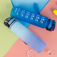 Bouteille d'eau de sport 32 OZ sans BPA avec marqueur de temps Meilleur vendeur de couvercle en plastique avec logo personnalisé Gym Amazon