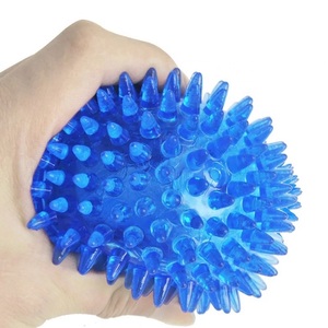 Üretici <span class=keywords><strong>TPR</strong></span> dayanıklı interaktif yüzer yumuşak Squeaky diş temizleme köpek kauçuk dikenli masaj topu Chew oyuncak - Product Image 4