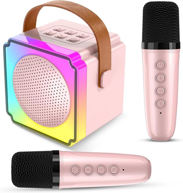 Hot Selling Mini Portable for 5.3 Karaoke Machine Wireless Speaker Microphones Electronic Gift Kids Custom Party Computer
