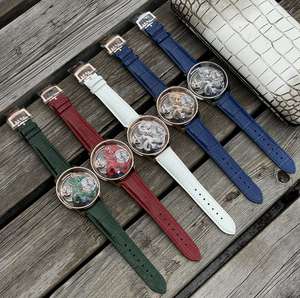 Reloj de Cuarzo para Hombre de Lujo Innovador Astronomia DRAGON HAIOU, Oro Rosa, Cristal de Zafiro Transparente, Caja de Acero Inoxidable, Correa de Cuero - Product Image 6