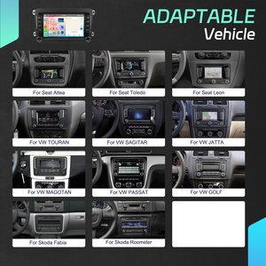 Podofo 2 Din Android Car Audio 7 ''6 + 128GB pour VW/Volkswagen/Seat/Passat/Golf/Polo Car Radio CarPlay Android Auto GPS Navigation - Product Image 5