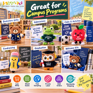 Porte-clés en peluche personnalisés pour mascotte d'équipe scolaire, articles promotionnels pour collectes <span class=keywords><strong>de</strong></span> fonds, jours <span class=keywords><strong>de</strong></span> match, cadeaux pour anciens étudiants et fans - Product Image 6