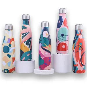2023 Logo Pattern Custom 3D print double wall insulated stainless steel tumbler sport water bottle in Low