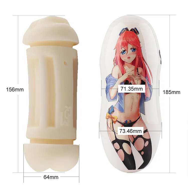 Hot sale anime cartoon airplane cup two-hole male vibrating masturbation cup female buttock mold adult sex products