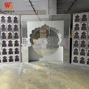 LISSE Usine Direct Prix Haute Qualité Acrylique Blanc Sculpté Creux Motif Pvc Panneau Toile de Fond - Product Image 1