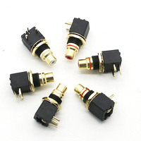Connecteur RF à angle droit RCA plaqué or Plaque d'insertion coudée pour montage sur circuit imprimé Connecteurs de haute qualité