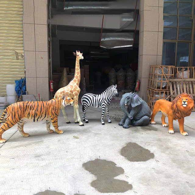Elephant Fiberglass Resin Safari Animals/ Animal Props Photoshoot Decoration/ Jungle Animal Safari Decoration
