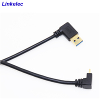 Atas Bawah Sudut Usb C untuk 90 Derajat Right Angle Male 3.0 Usb Charge Kabel Usb C Kabel Data untuk ponsel dan Komputer